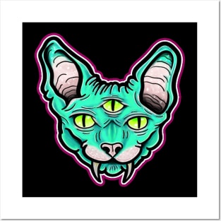 Sphynx cat minds eye Posters and Art